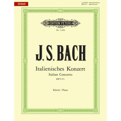 BACH JOHANN SEBASTIAN - ITALIAN CONCERTO BWV 971 - PIANO