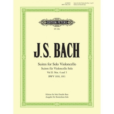 BACH J. S. - SUITE FUR VIOLONCELLO SOLO VOL. 2 - CONTREBASSE