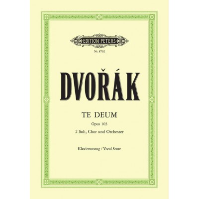  Dvorak Antonin - Te Deum Op.103 - Vocal Score (par 10 Minimum)