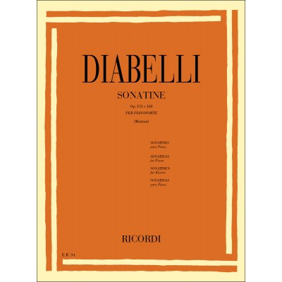 RICORDI DIABELLI A. - 11 SONATINE OP. 151 E 168 - PIANO