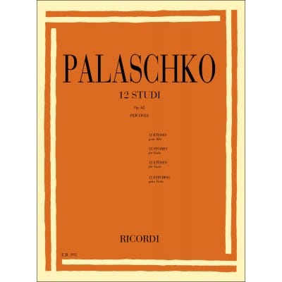 PALASCHKO J. - 12 STUDI OP.62 - ALTO