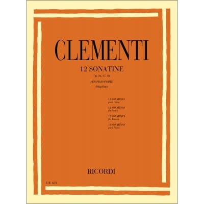 CLEMENTI M. - 12 SONATINE OP. 36 37 38 - PIANO