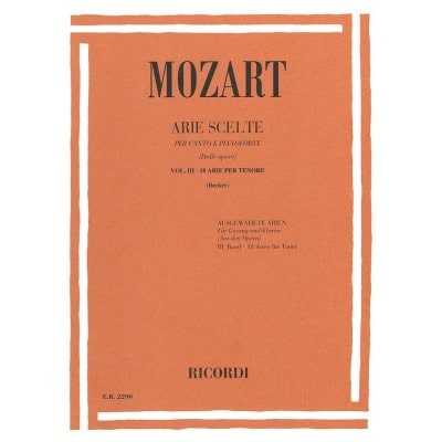  Mozart W.a. - Arie Scelte Vol.3: 18 Arie Per Tenore