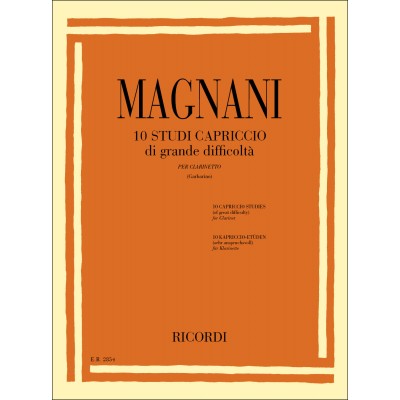 MAGNANI A. - 10 STUDI CAPRICCIO DI GRANDE DIFFICOLTA - CLARINETTE SOLO