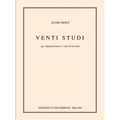 BERTI S. - VENTI STUDI - CLARINETTE BASSE 