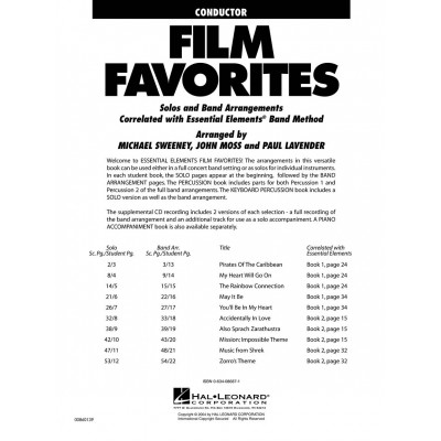  Film Favorites + Cd - Conducteur 