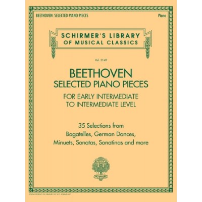 LUDWIG VAN BEETHOVEN - SELECTED PIANO PIECES: EARLY INTERMED TO INTERMED