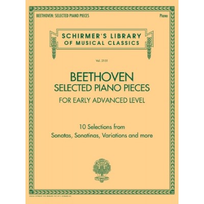 LUDWIG VAN BEETHOVEN - SELECTED PIANO PIECES: EARLY ADVANCED - PIANO