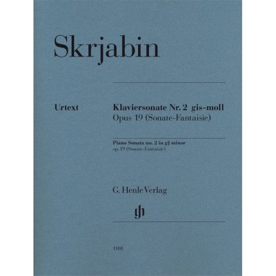 SCRIABINE A. - PIANO SONATA N° 2 G SHARP MINOR OP. 19 (SONATE-FANTAISIE)