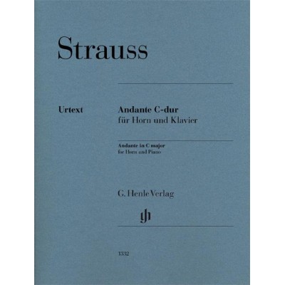 HENLE VERLAG RICHARD STRAUSS - ANDANTE IN C MAJOR FOR HORN AND PIANO - COR ET PIANO