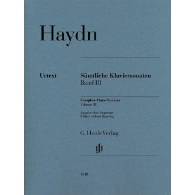 JOSEPH HAYDN - COMPLETE PIANO SONATAS VOLUME III W/O FG PB.