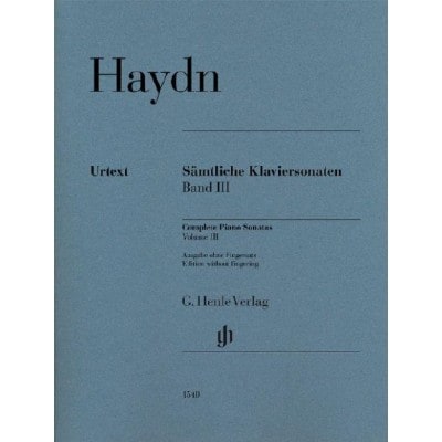 HENLE VERLAG JOSEPH HAYDN - COMPLETE PIANO SONATAS VOLUME III W/O FG PB. - PIANO