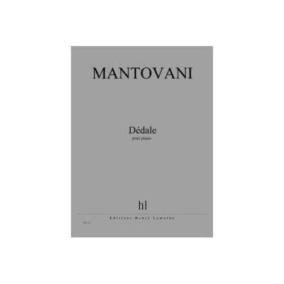 MANTOVANI B. - DEDALE- PIANO