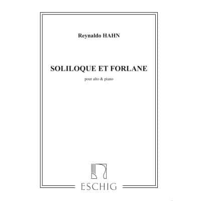 HAHN - SOLILOQUE - ALTO ET PIANO