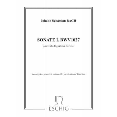 BACH J.S. - SONATE N 1 - 3 VIOLONCELLES