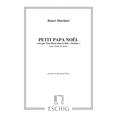  Martinet - Petit Papa Noel - Chant Et Piano