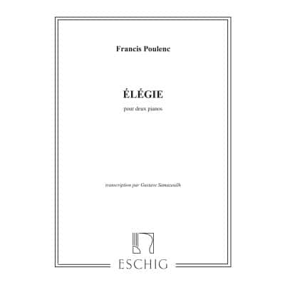 POULENC F. - ELEGIE - 2 PIANOS