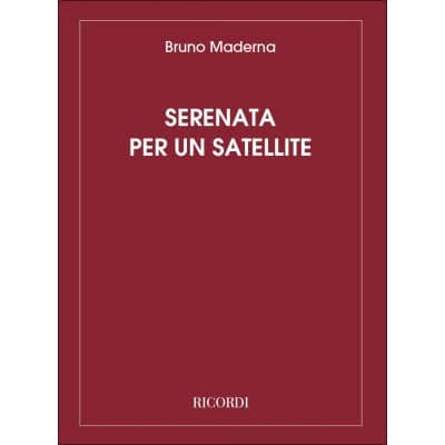  Maderna B. - Serenata Per Un Satellite - Conducteur