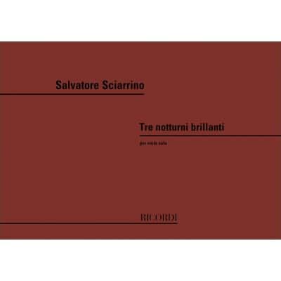 RICORDI SCIARRINO S. - 3 NOTTURNI BRILLANTI - ALTO