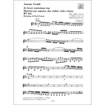  Vivaldi A. - In Furore Justissimae Irae Rv 626 - Parties Separees
