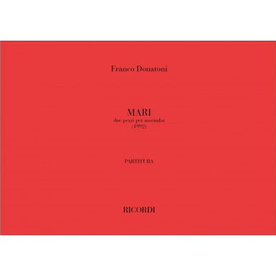 RICORDI DONATONI F. - MARI. DUE PEZZI PER MARIMBA