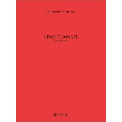 RICORDI SCIARRINO S. - SONATE PER PIANOFORTE (5)