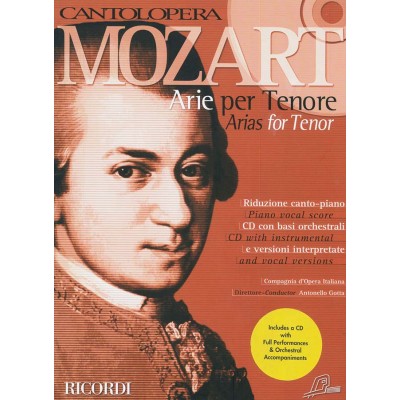 RICORDI MOZART W. A. - CANTOLOPERA: ARIE PER TENORE + CD