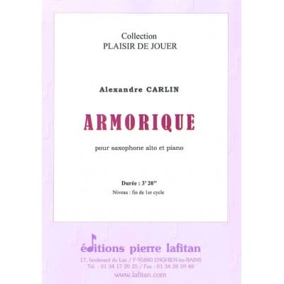  Carlin A. - Armorique - Saxophone Alto Et Piano