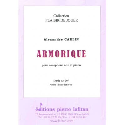 CARLIN A. - ARMORIQUE - SAXOPHONE ALTO ET PIANO