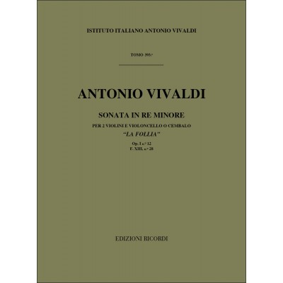 VIVALDI A. - SONATE IN RE MIN. - LA FOLLIA OP.I N.12 - 2 VIOLONS