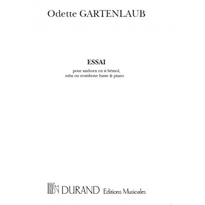 GARTENLAUB - ESSAI - SAXHORN ET PIANO