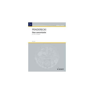 PENDERECKI K. - DUO CONCERTANTE (2010) - VIOLON & CONTREBASSE