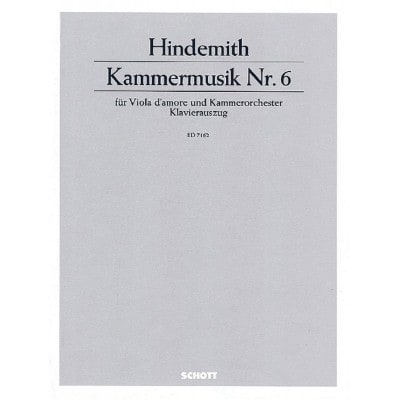 SCHOTT HINDEMITH PAUL - CHAMBER MUSIC NO.6 OP.46/1 - VIOLA D