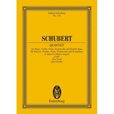 SCHUBERT FRANZ - QUINTET A MAJOR OP.114 - STUDY SCORE