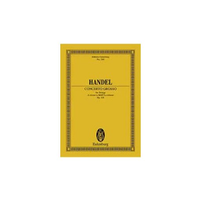 HAENDEL G.F. - CONCERTO GROSSO A MINOR OP.6/4 HWV 322 - STRINGS AND BASSO CONTINUO