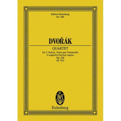 DVORAK A. - STRING QUARTET G MAJOR OP.106 - SCORE