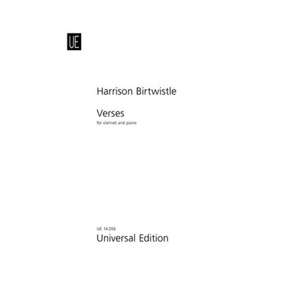 BIRTWISTLE HARRISON - VERSES - CLARINETTE & PIANO