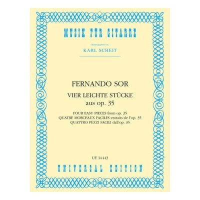 SOR FERNANDO - SOR VIER LEICHTE STUCKE FROM AUS OP.35 - GUITAR