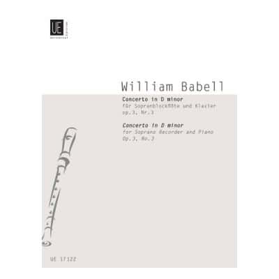 BABELL - CONCERTO NO. 3 OP. 3/3 - DESCANT FLUTE A BEC ET PIANO
