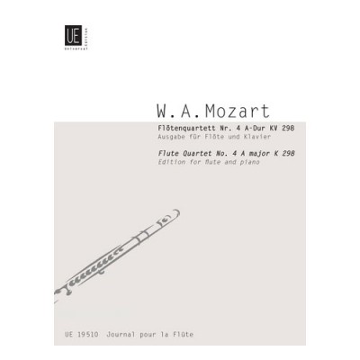 MOZART W.A. - FLOTENQUARTETT Nr.4 A-DUR KV 298 - FLUTE ET PIANO