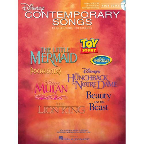 DISNEY CONTEMPORARY SONGS FOR - HIGH VOICE