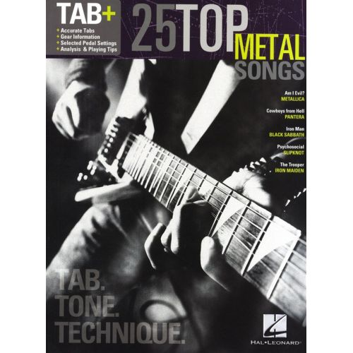 25 TOP METAL SONGS TAB TONE TECHNIQUE REC VERS - GUITAR TAB