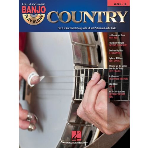 HAL LEONARD BANJO PLAY ALONG VOLUME 2 COUNTRY + CD - BANJO