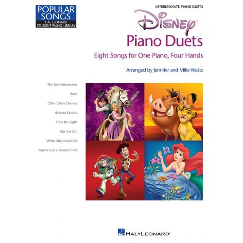 DISNEY PIANO DUETS EIGHT SONGS FOR ONE PIANO FOUR HANDS - PIANO DUET