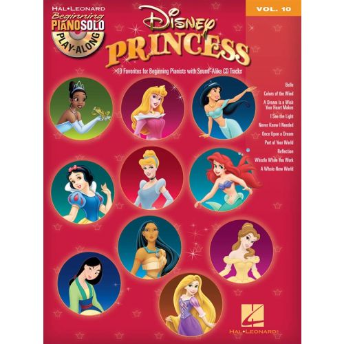 Beginning Piano Solo PLAY-along Volume 10 - Disney Princess - Piano Solo