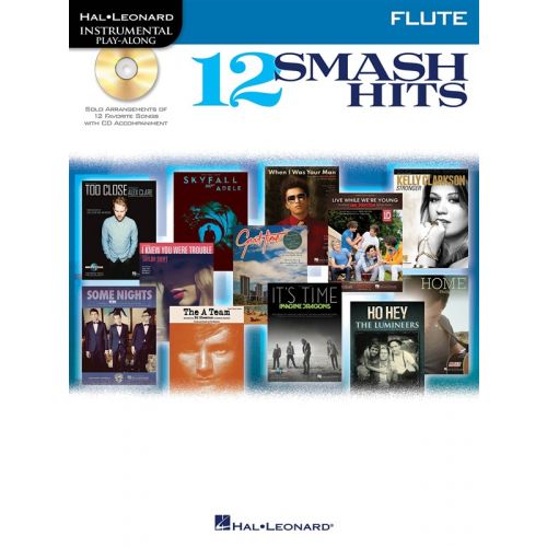 HAL LEONARD INSTRUMENTAL PLAY ALONG - 12 SMASH HITS - FLUTE