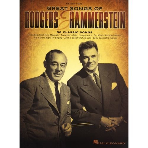 HAL LEONARD RODGERS AND HAMMERSTEIN GREAT SONGS OF BIG NOTE PF EASY - PIANO SOLO