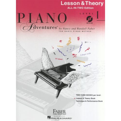 PIANO ADVENTURES ALL IN TWO LEVEL 1 LESSON THEORY ANGLICISED + CD - PIANO SOLO
