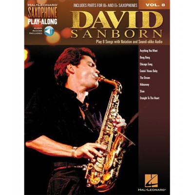 HAL LEONARD SAXOPHONE PLAY-ALONG VOL.8 - DAVID SANBORN + ONLINE AUDIO 