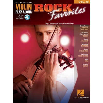 HAL LEONARD VIOLIN PLAY ALONG VOLUME 49 - ROCK FAVORITES 